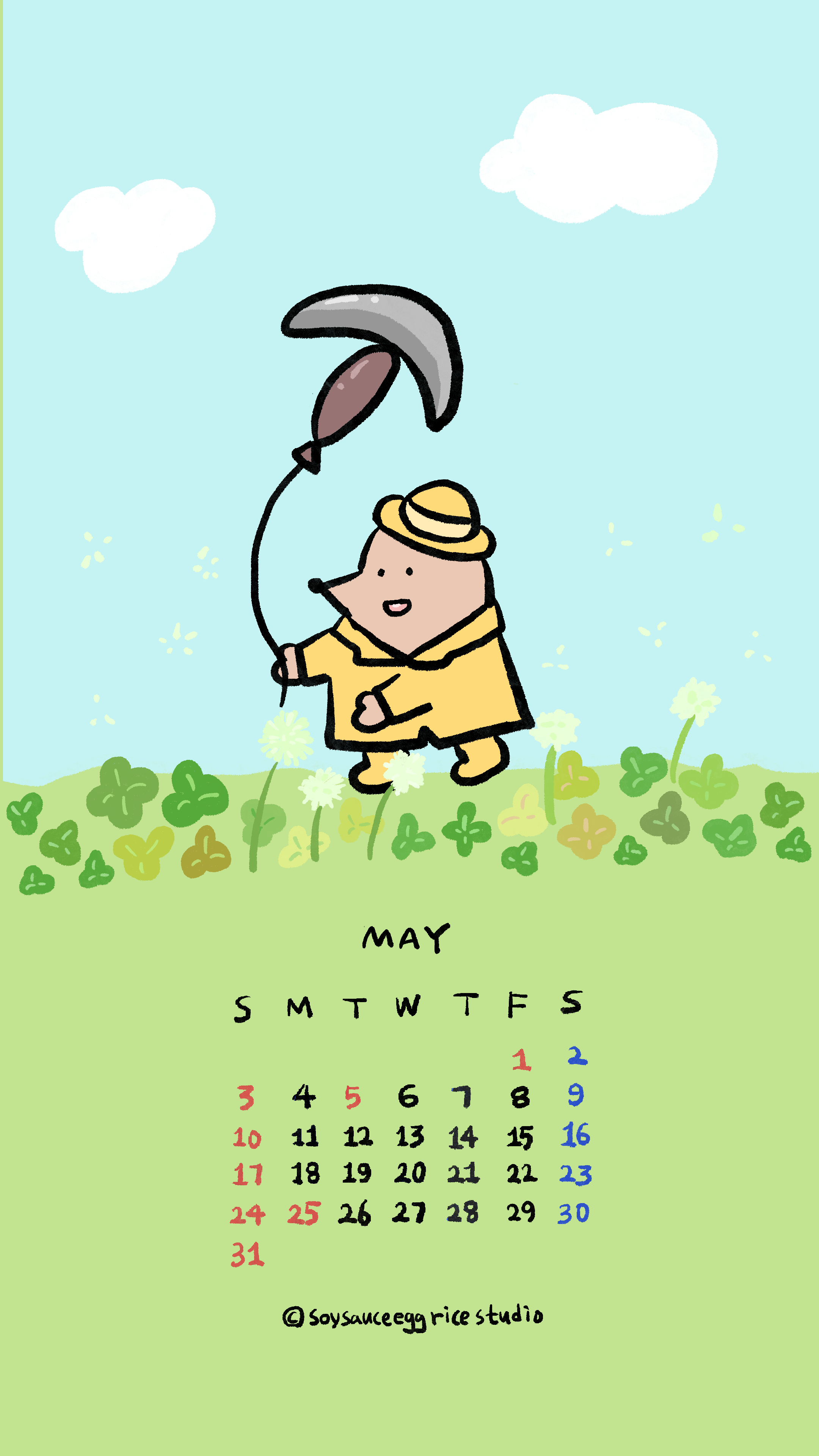 May 2026 calendar wallpaper